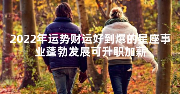 2022年运势财运好到爆的星座事业蓬勃发展可升职加薪