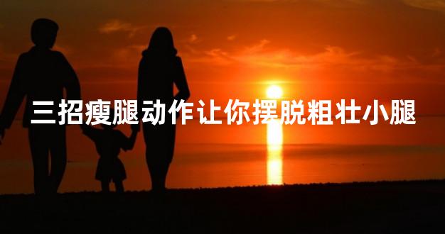 三招瘦腿动作让你摆脱粗壮小腿