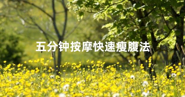 五分钟按摩快速瘦腹法