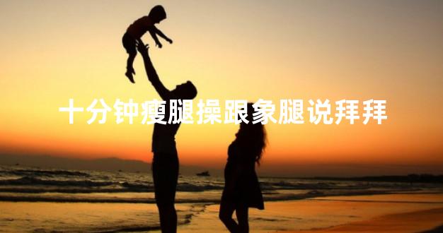 十分钟瘦腿操跟象腿说拜拜