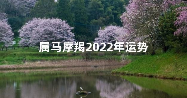 属马摩羯2022年运势