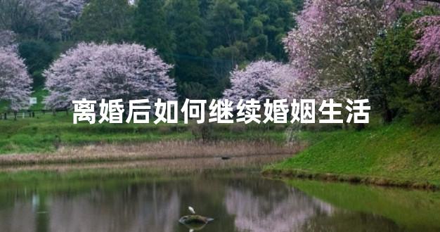 离婚后如何继续婚姻生活
